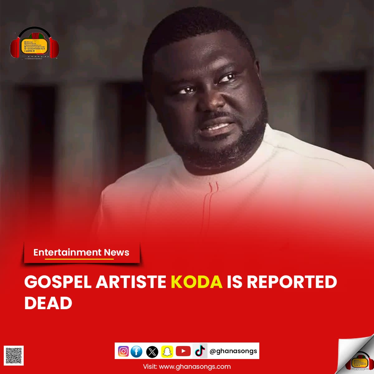 Just In : Gospel Artiste Koda Is Reported Dead