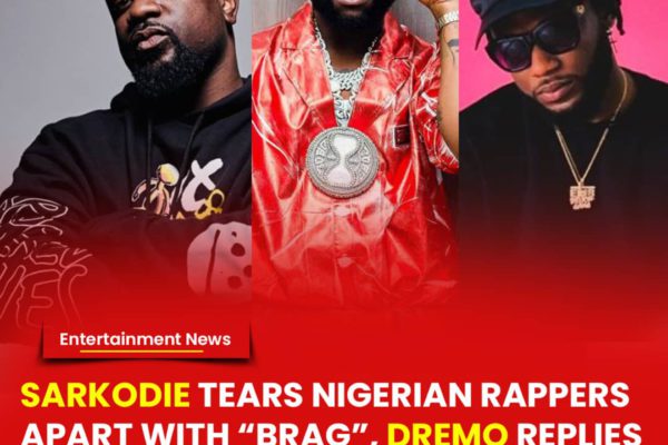 Dremo replies as Sarkodie tears Nigerian rappers apart through Davido