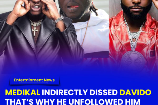 Medikal indirectly dissed Davido that’s why he unfollowed him - Showboy
