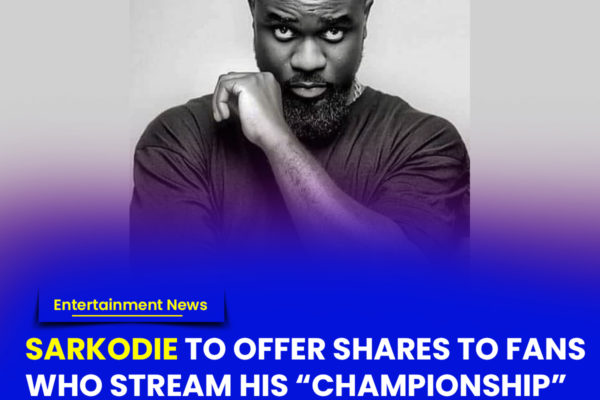 Sarkodie to offer shares to fans who stream his “Championship” Mixtape